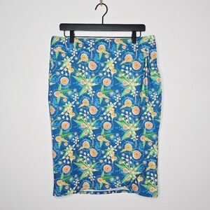 Rip Skirt Hawaii Aussie Floral Knee Length Wrap Skirt Size Large